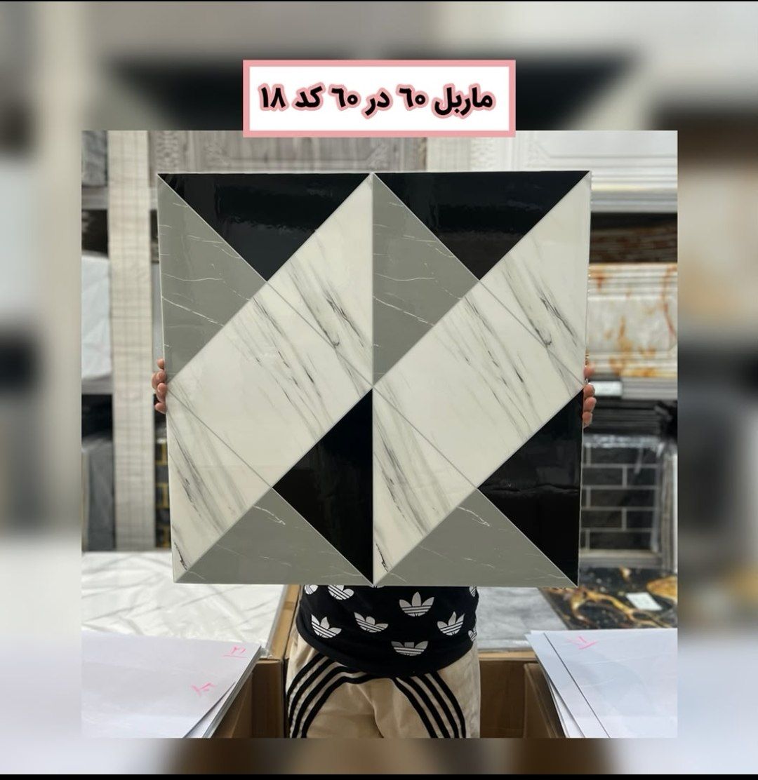 دیوار پوش فومی طرح فوم ماربل شیت 60*60 پشت چسب دار